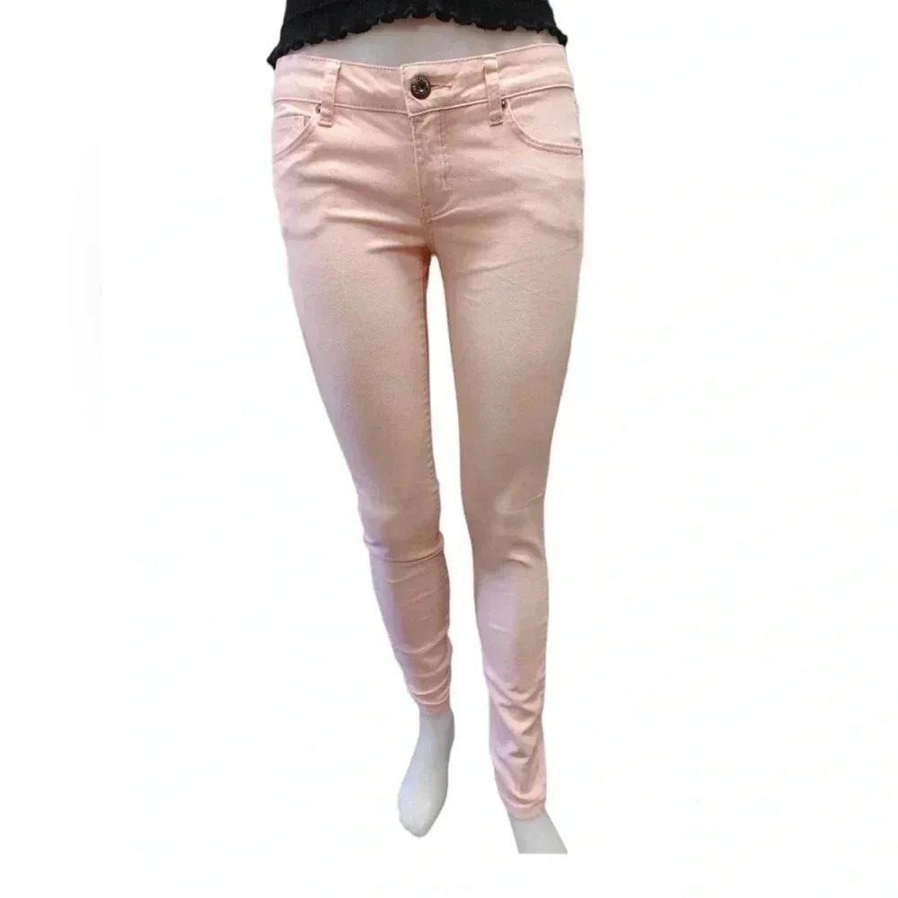 London Low Rise Skinny Pale Pink Jeans  Size 7